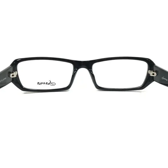 Sama Eyeglasses Frames APEX BLK Polished Black Rectangular Full Rim 53-18-138 - Picture 7 of 11